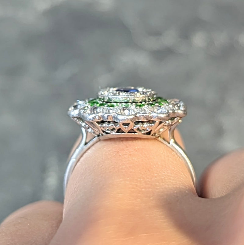 Hex Engagement Ring 0.5ct - Tsavorite Garnet with White Diamonds –  Meadowlark Jewellery